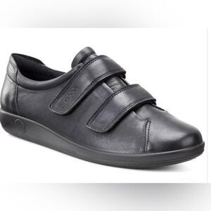 ECCO Double Velcro Strap Shoe Black 39